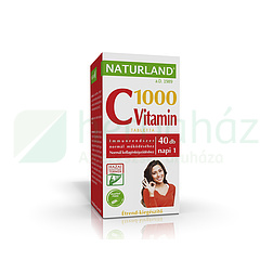 NATURLAND C VITAMIN 1000MG TABLETTA 40DB Herbaház