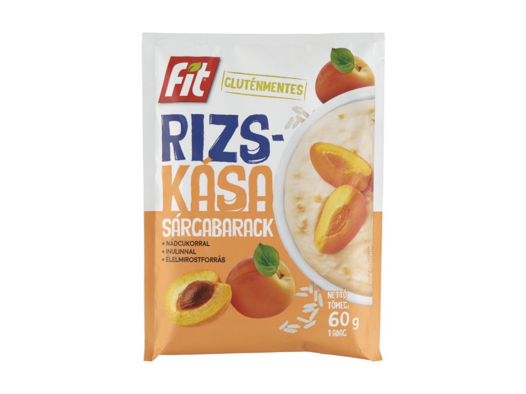 GLUTÉNMENTES FIT RIZSKÁSA SÁRGABARACK NÁDCUKORRAL ÉS INULINNAL 60G