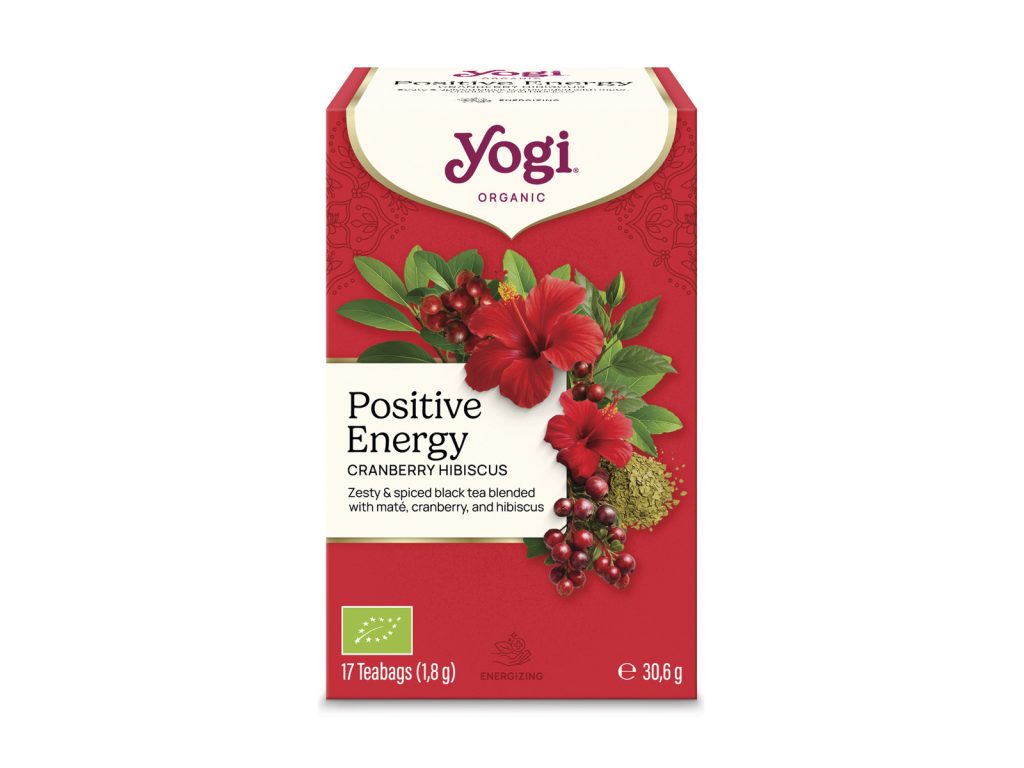BIO YOGI TEA POZITÍV ENERGIA TŐZEGÁFONYÁVAL ÉS HIBISZKUSSZAL 17DB