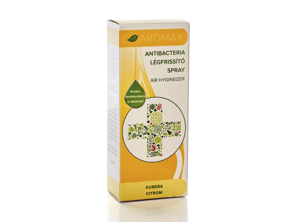 AROMAX ANTIBACTERIA LÉGFRISSÍTŐ SPRAY KUBEBA-CITROM 20ML