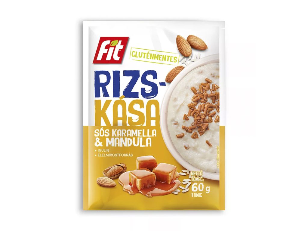 GLUTÉNMENTES FIT RIZSKÁSA MANDULÁVAL SÓS KARAMELL ÍZBEN 60G