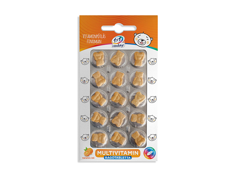 1x1 VITADAY MULTIVITAMIN RÁGÓTABLETTA MACIS 15DB