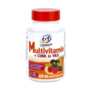 1x1 vitaday ragotabletta multivitamin cink vas 60db