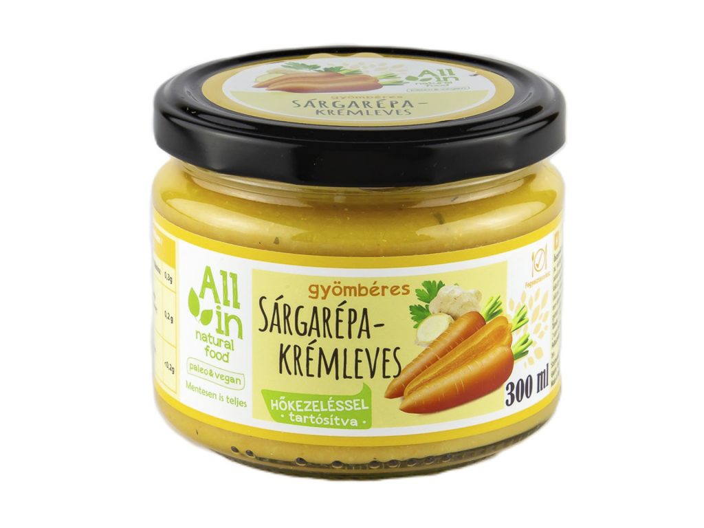 ALL IN NATURAL FOOD GYÖMBÉRES SÁRGARÉPA KRÉMLEVES 300ML