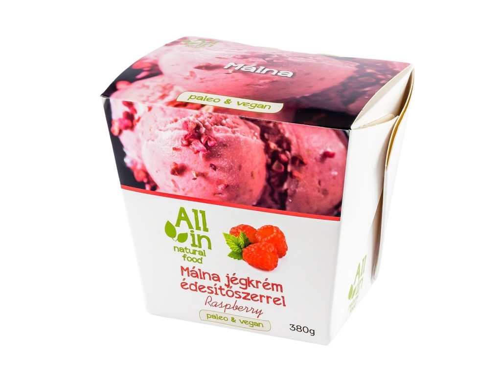 ALL IN NATURAL FOOD PALEO ÉS VEGÁN MÁLNA JÉGKRÉM 380G [F]