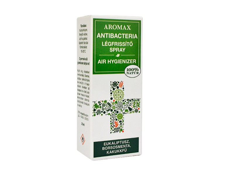 AROMAX ANTIBACTERIA LÉGFRISSÍTŐ SPRAY EUKALIPTUSZ-BORSMENTA-KAKUKKFŰ 20ML