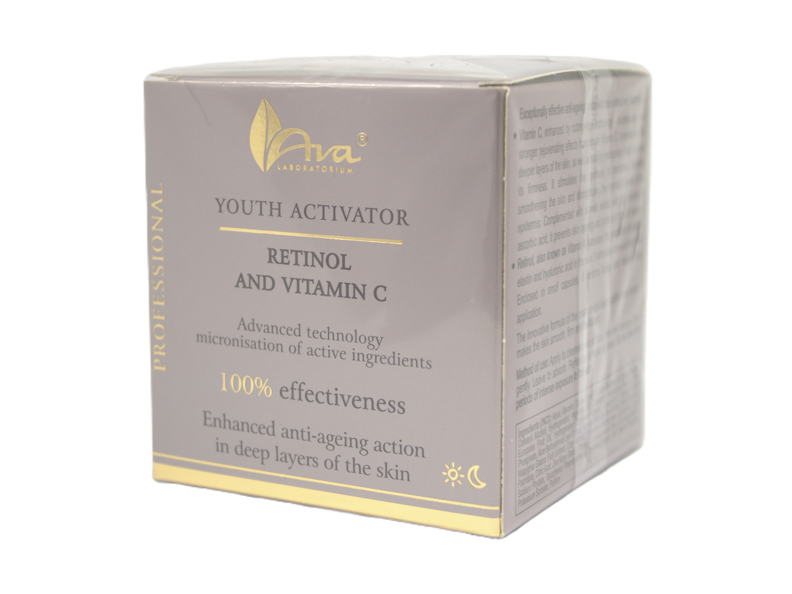 AVA FIATALSÁG AKTIVÁTOR RETINOL ÉS C-VITAMIN HATÓANYAGÚ RÁNCTALANÍTÓ ARCKRÉM 50ML