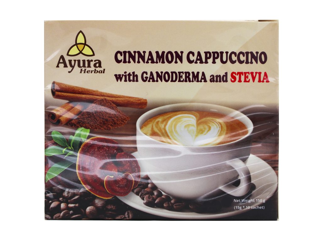 AYURA HERBAL VANILLA CAPPUCCINO WITH GANODERMA AND STEVIA INSTANT KÁVÉ 10DB