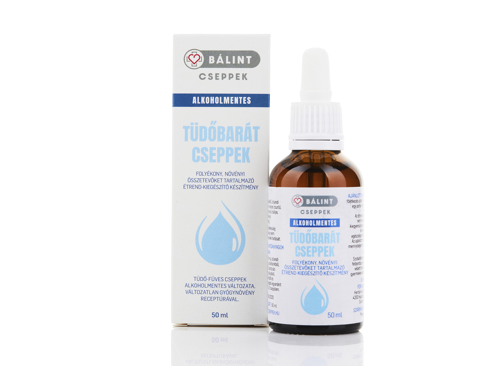 BÁLINT CSEPPEK ALKOHOLMENTES TÜDŐBARÁT FOLYÉKONY ÉTREND-KIEGÉSZÍTŐ KÉSZÍTMÉNY 50ML