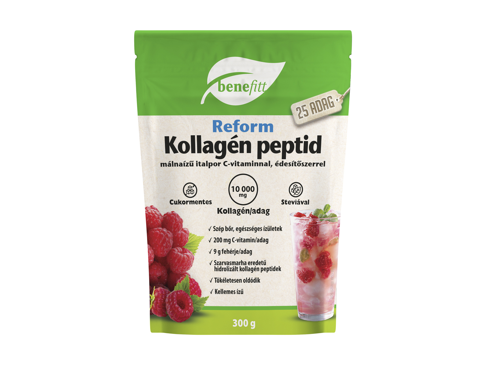 BENEFITT REFORM KOLLAGÉN ITALPOR MÁLNA ÍZŰ 300G
