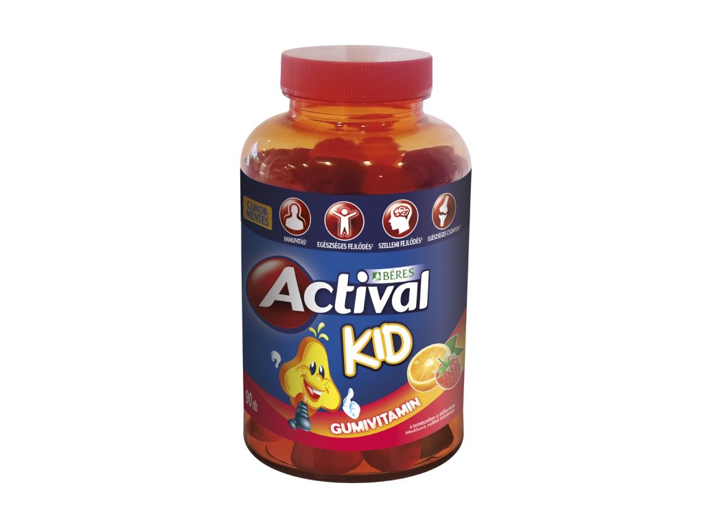 BÉRES ACTIVAL KID MULTIVITAMIN GUMIVITAMIN 90DB