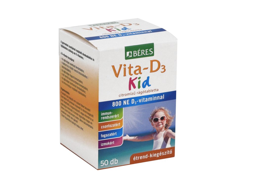 BÉRES VITA-D3 KID 800 NE RÁGÓTABLETTA 50DB