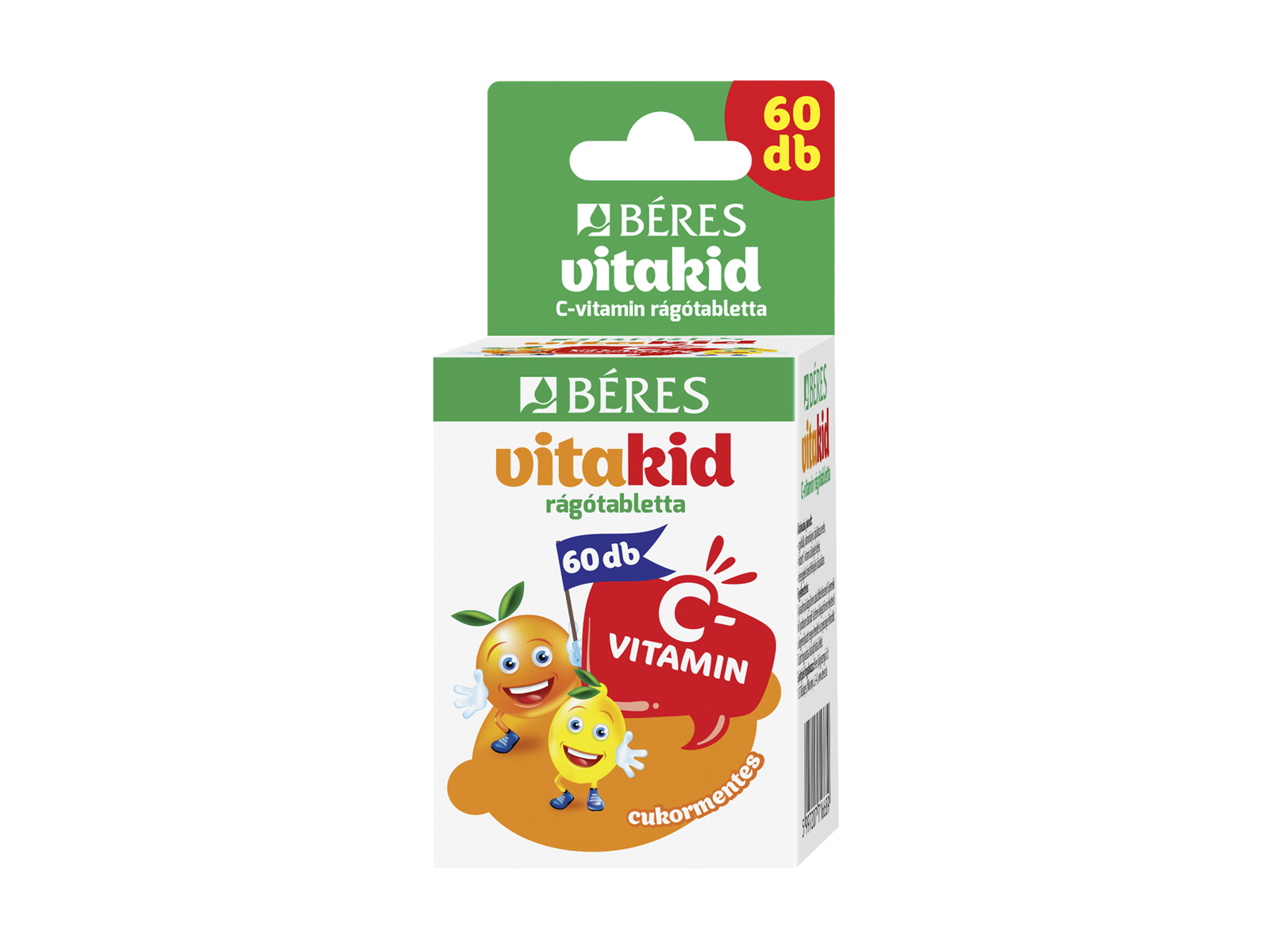 BÉRES VITAKID C-VITAMIN CUKORMENTES RÁGÓTABLETTA 60DB