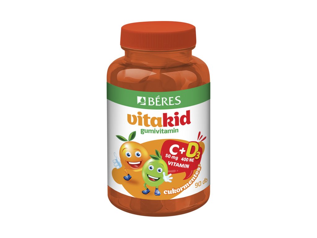 BÉRES VITAKID C+D3 GUMIVITAMIN 90DB