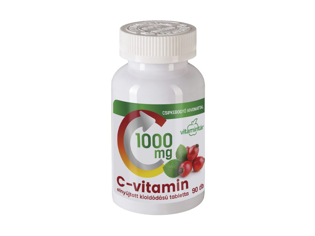 BÉRES VITAMINTÁR C-VITAMIN 1000MG CSIPKEBOGYÓ KIVONATTAL TABLETTA 90DB