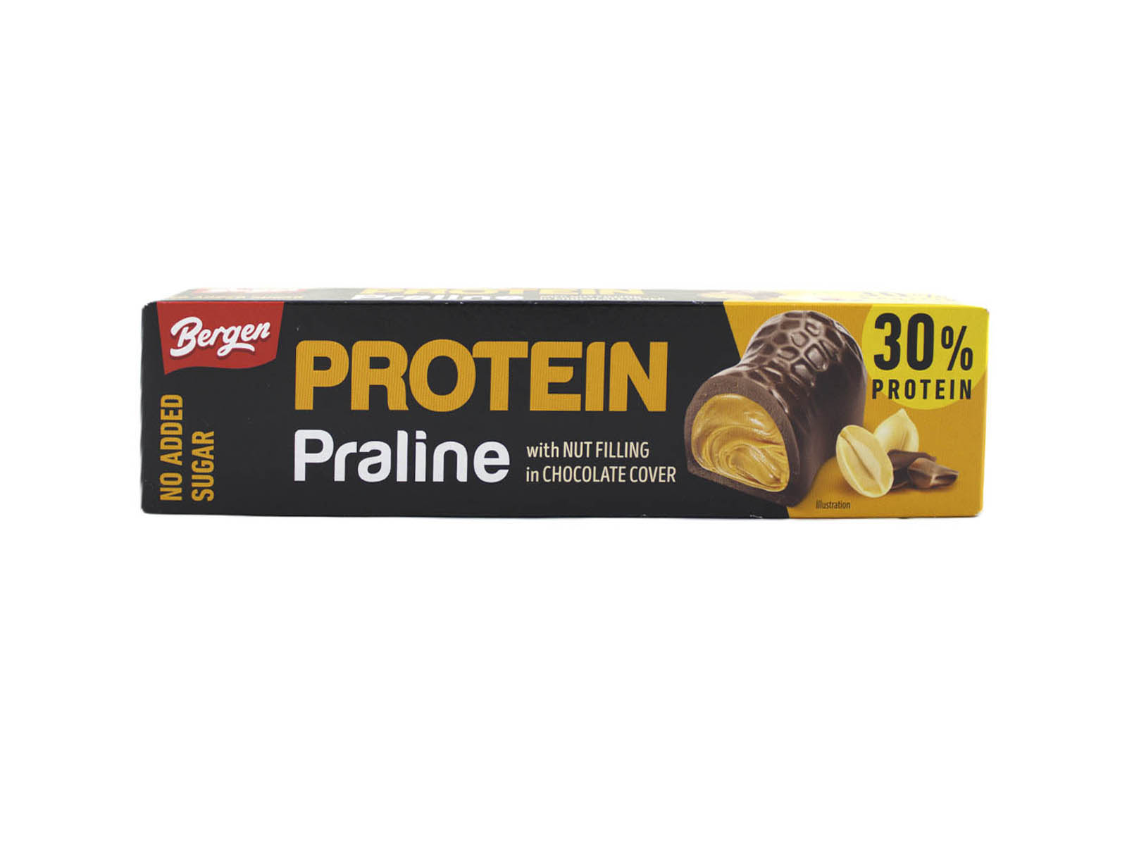BERGEN PROTEIN PRALINÉ TEJCSOKOLÁDÉS, MOGYORÓS ÍZZEL HCN 50G