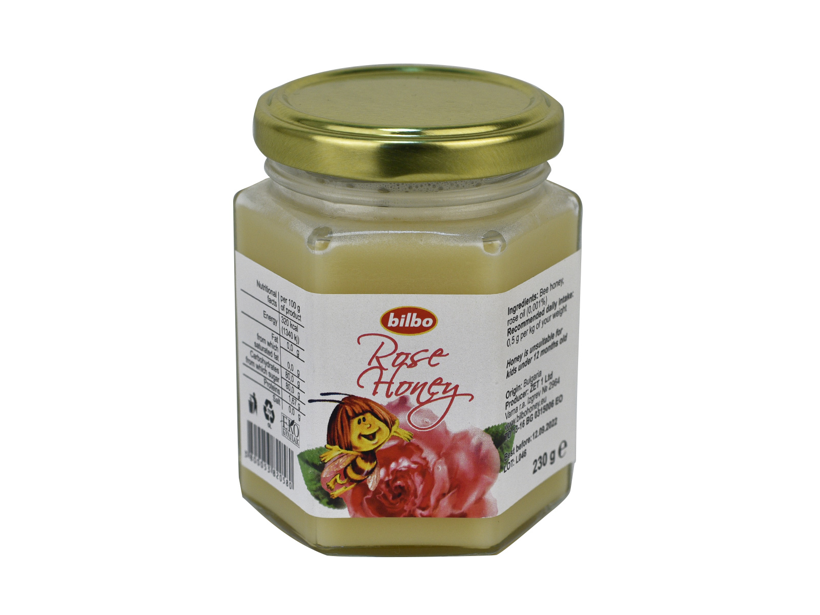 BILBO NYERS RÓZSA MÉZ 230G