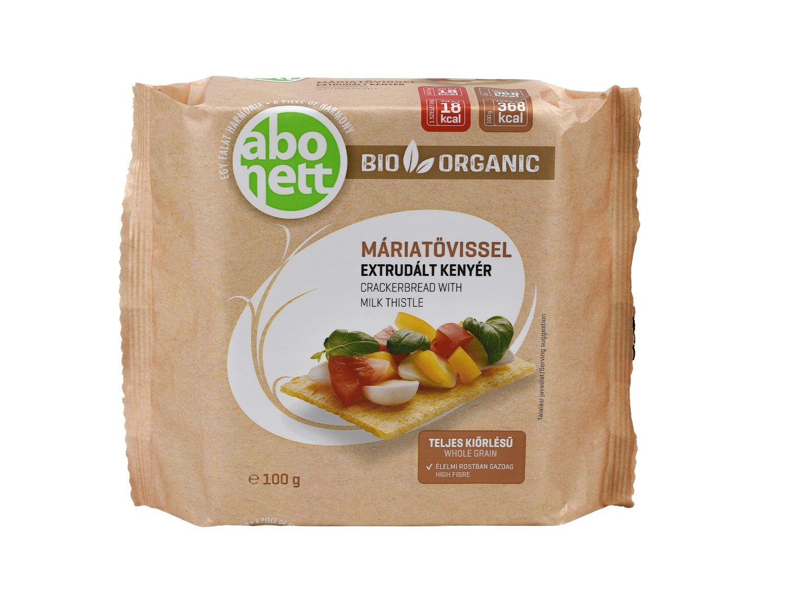 BIO ABONETT EXTRUDÁLT KENYÉR MÁRIATÖVISSEL 100G