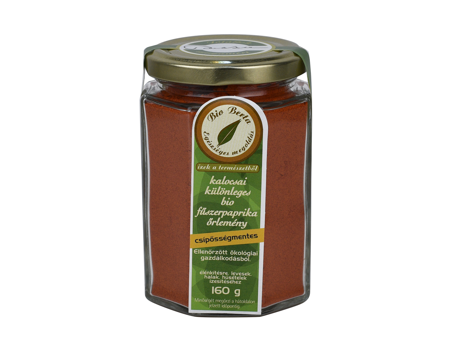 BIO BERTA SZÁRÍTMÁNY CSÍPŐSSÉGMENTES PAPRIKA 160G
