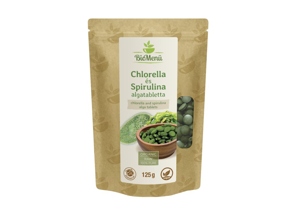 BIO BIOMENÜ CHLORELLA - SPIRULINA ALGA TABLETTA 250DB