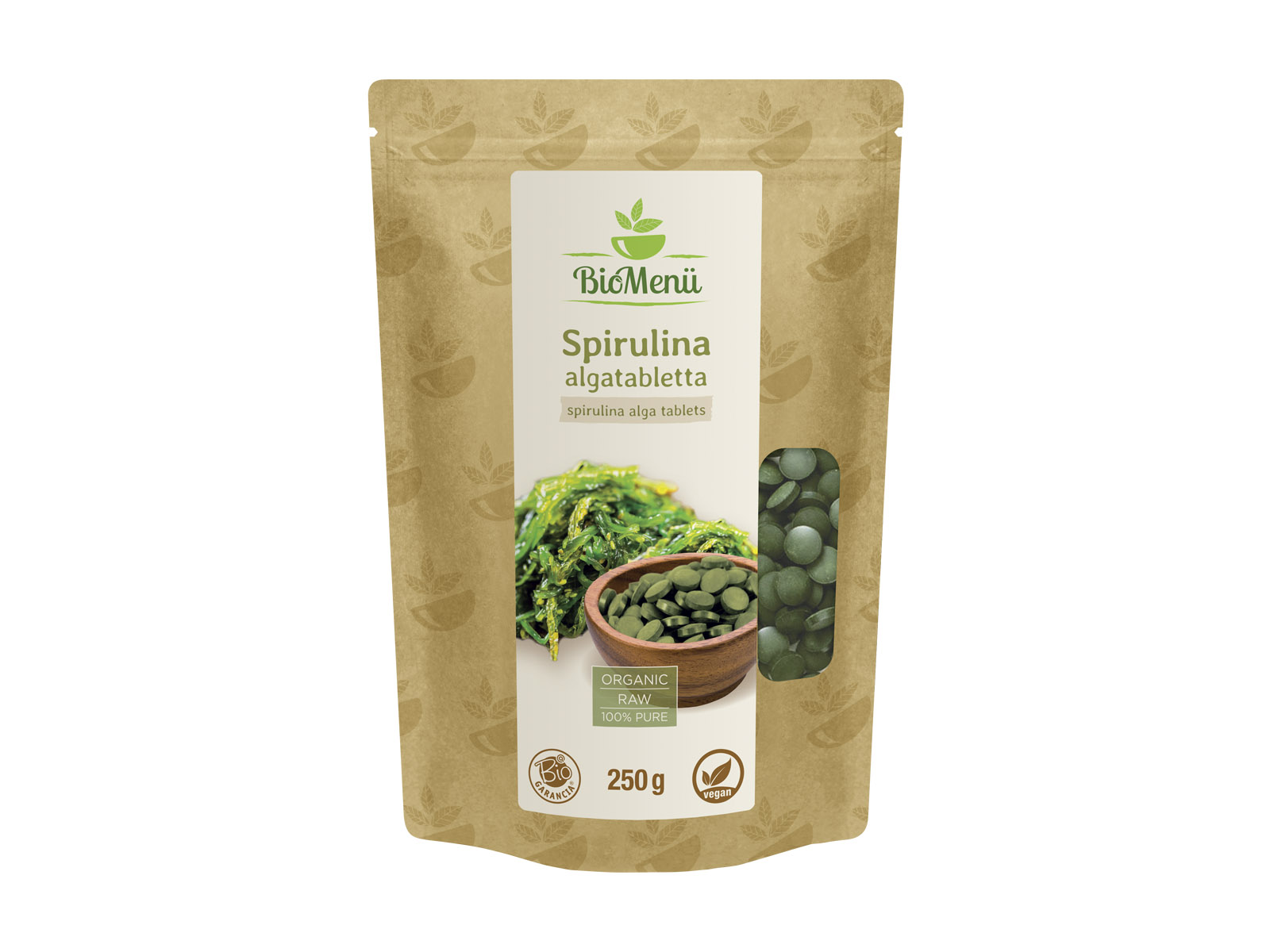 BIO BIOMENÜ SPIRULINA ALGA TABLETTA 250G