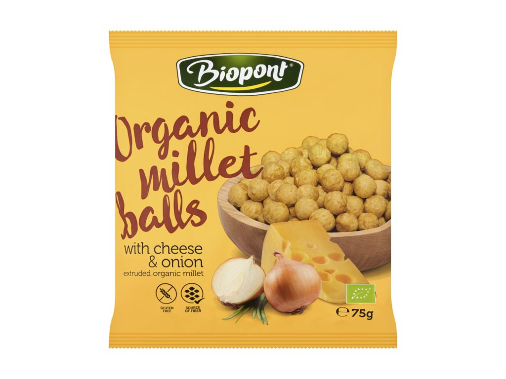 BIO BIOPONT EXTRUDÁLT KÖLESGOLYÓ SAJTOS-HAGYMÁS 75G