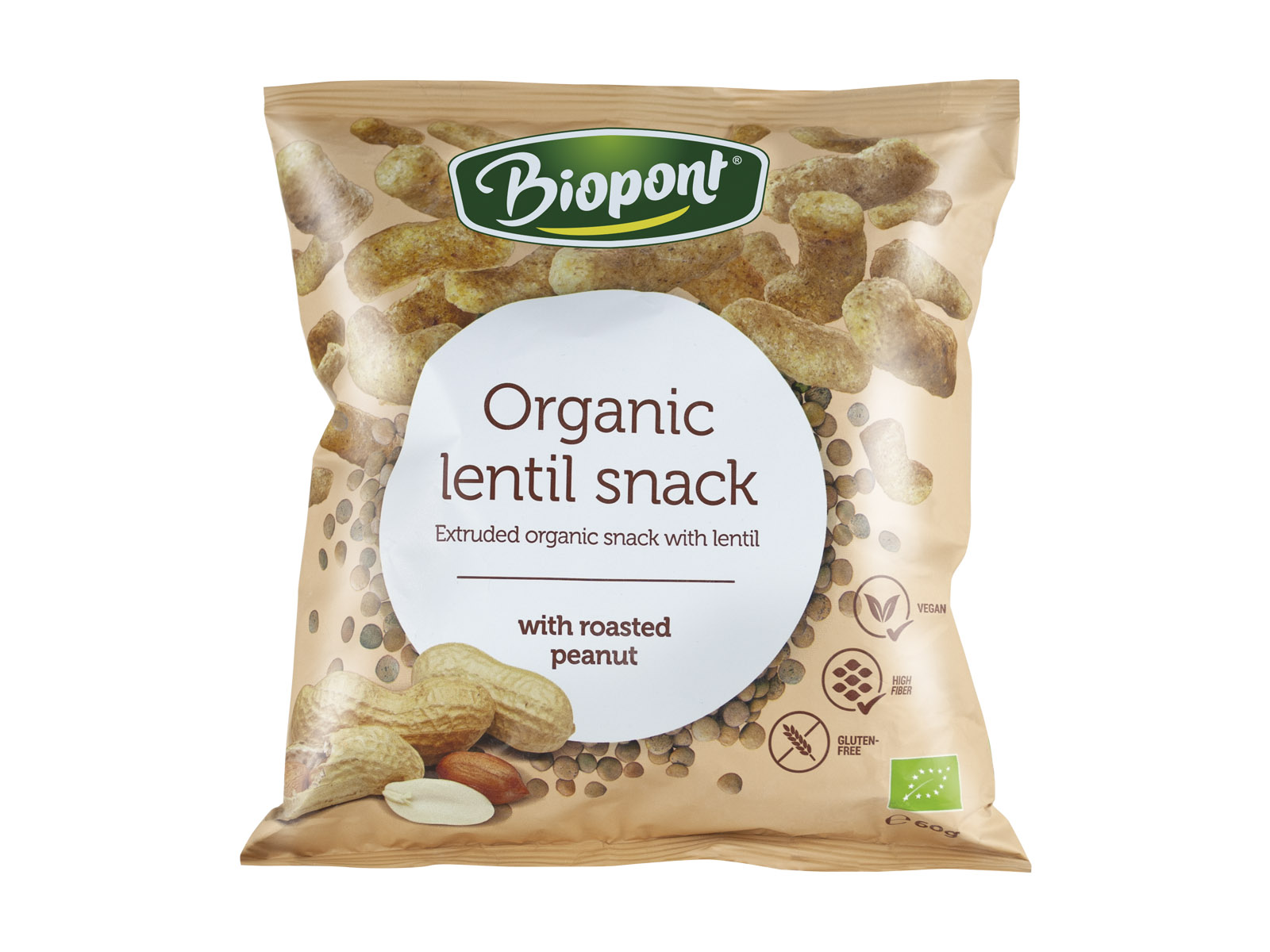 BIO BIOPONT GLUTÉNMENTES EXTRUDÁLT LENCSE FÖLDIMOGYORÓVAL 60G