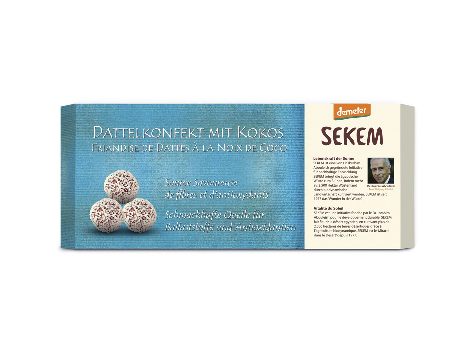 BIO DEMETER SEKEM KÓKUSZOS DATOLYAGOLYÓ 120G