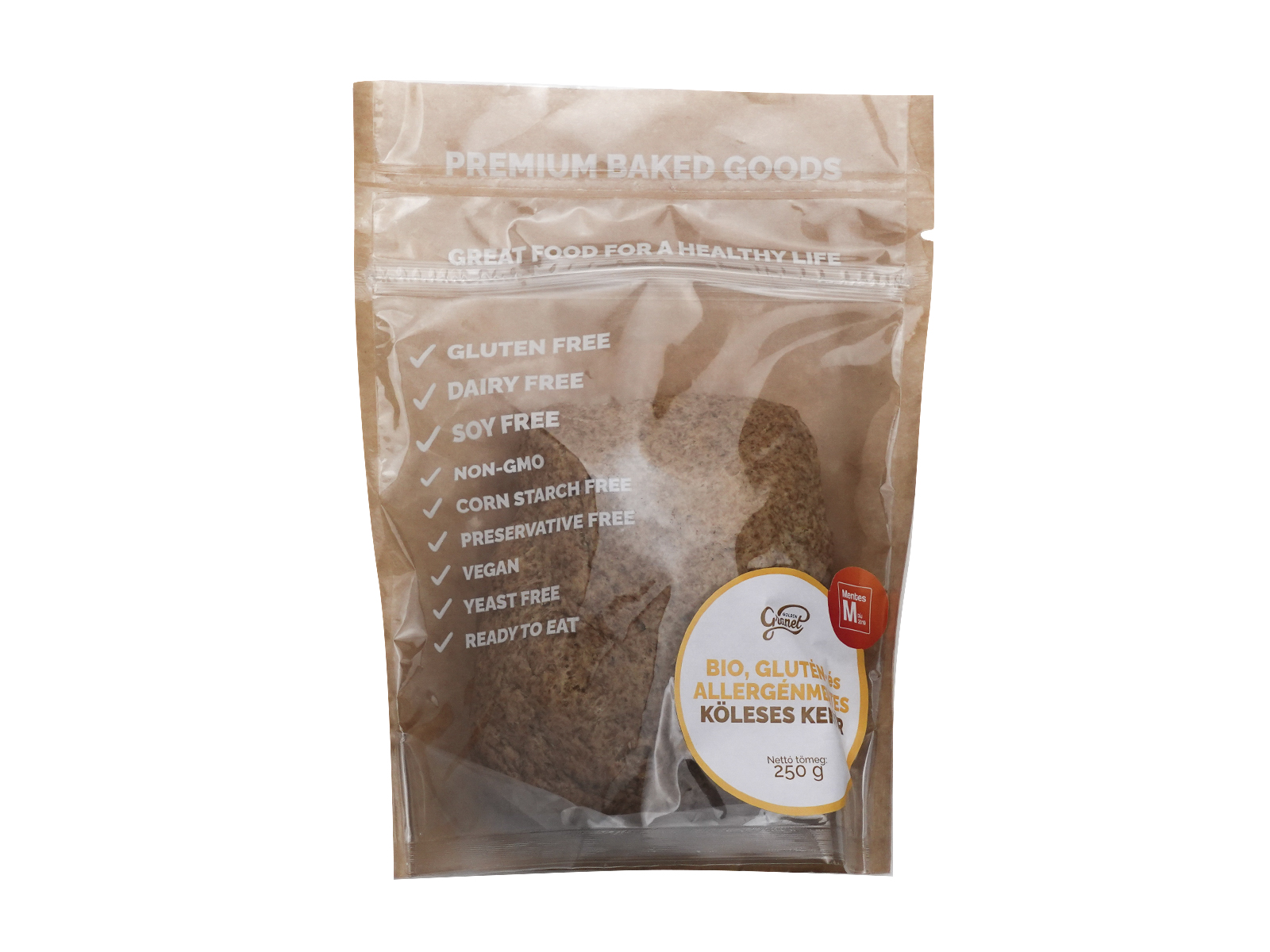 BIO GLUTÉN- ÉS ALLERGÉNMENTES GOLDEN GRANET KÖLESES KENYÉR 250G