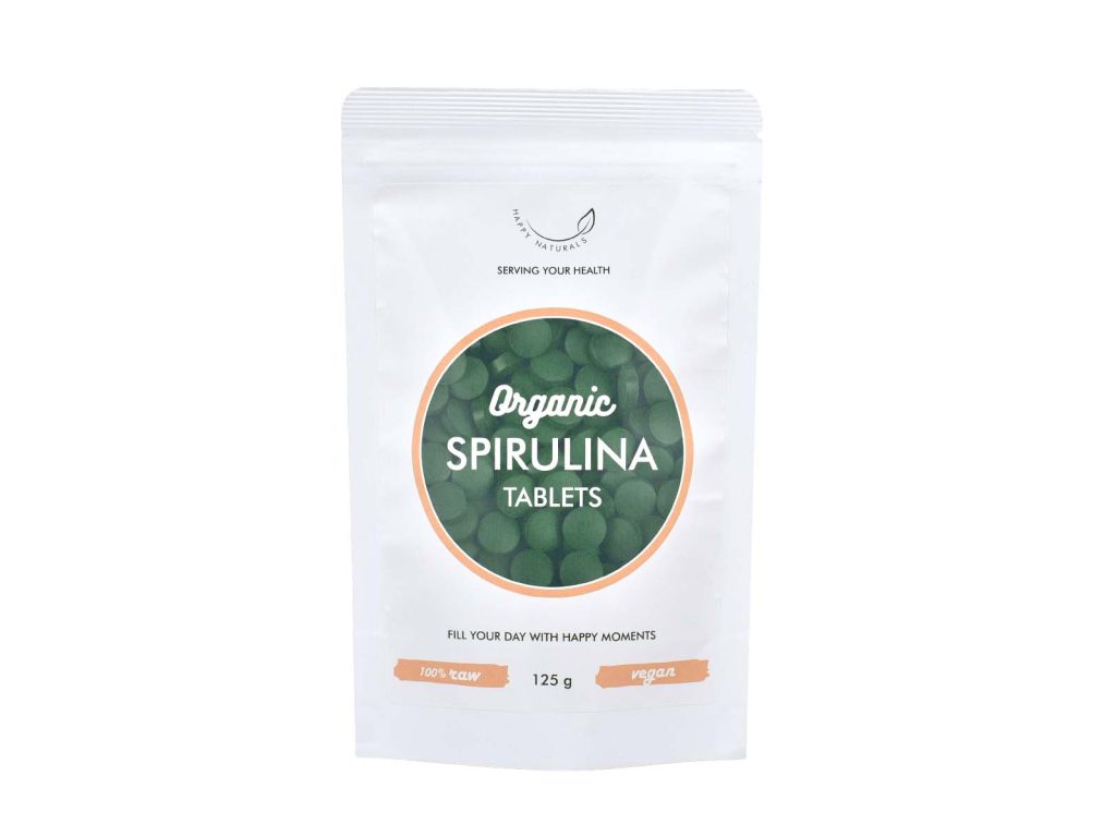 BIO HAPPY NATURALS ORGANIC SPIRULINA TABLETTA 125G
