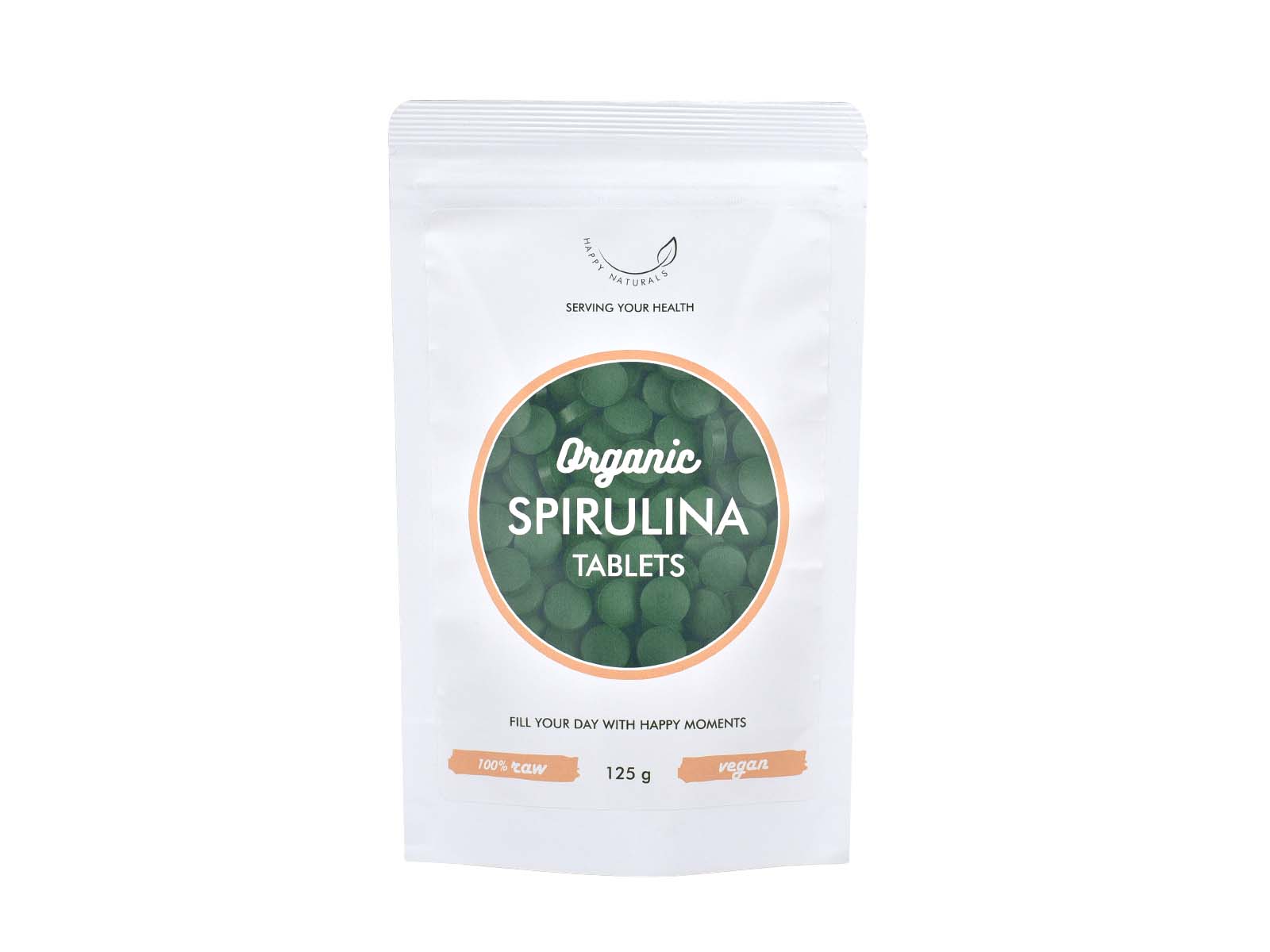 BIO HAPPY NATURALS ORGANIC SPIRULINA TABLETTA 125G