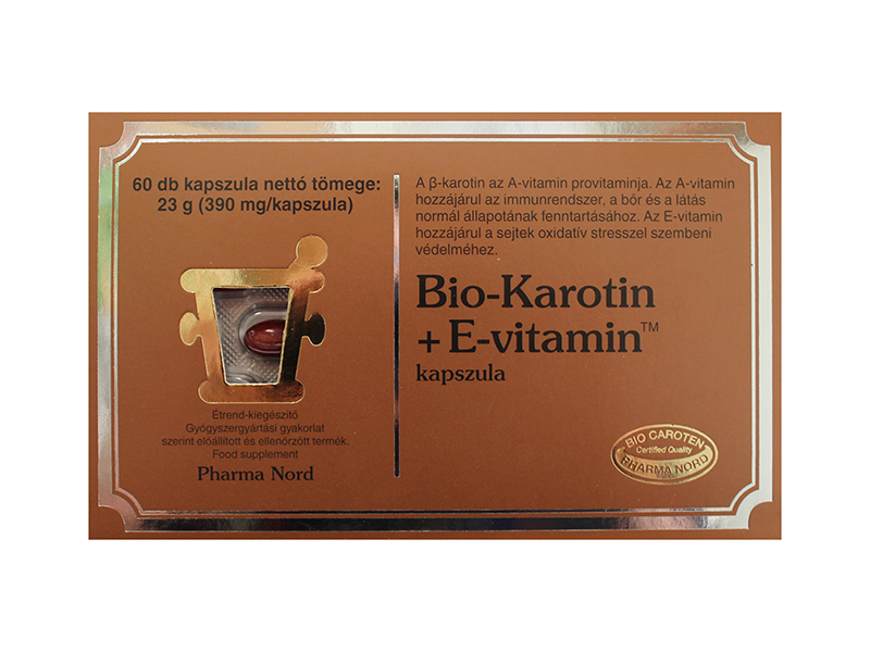 PHARMA NORD KAROTIN+E TABLETTA 60DB