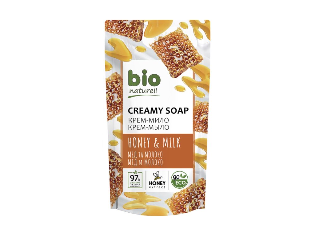 BIO NATURELL FOLYÉKONY KRÉMSZAPPAN UTÁNTÖLTŐ - MÉZ ÉS TEJ 460ML