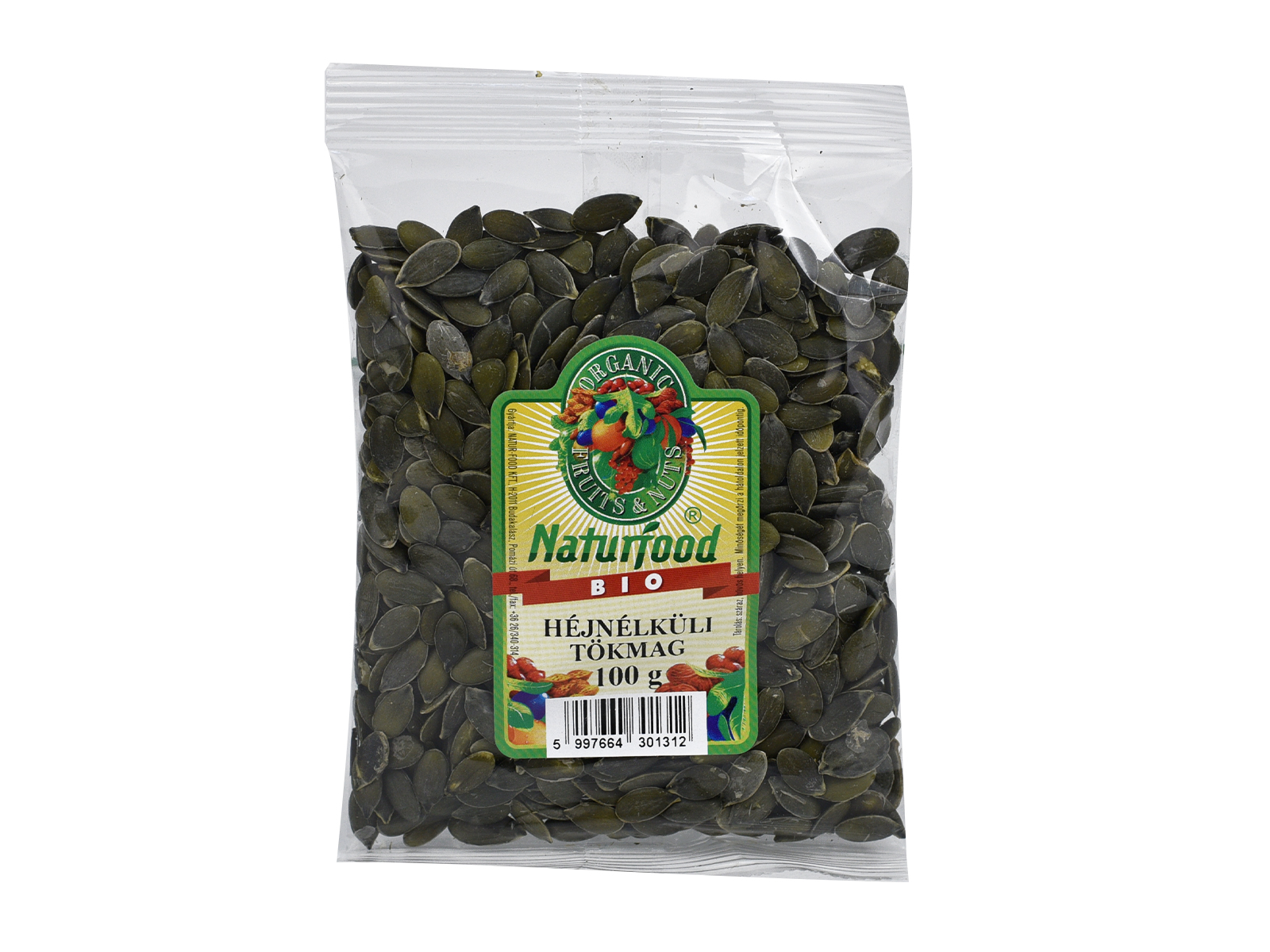 BIO NATURFOOD HÉJNÉLKÜLI TÖKMAG 100G