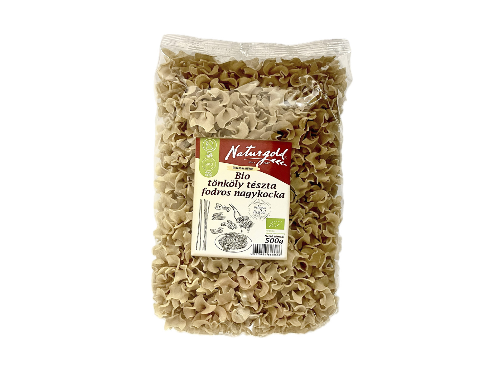 BIO NATURGOLD TÖNKÖLY FEHÉR TÉSZTA FODROS NAGYKOCKA 500G