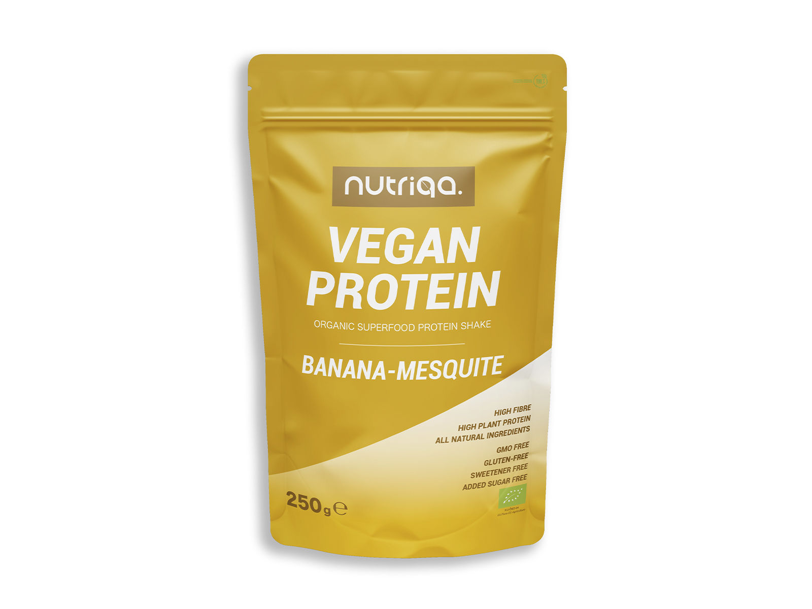 BIO NUTRIQA ORGANIC VEGAN PROTEIN PORKEVERÉK BANÁN-MESQUITE 250G