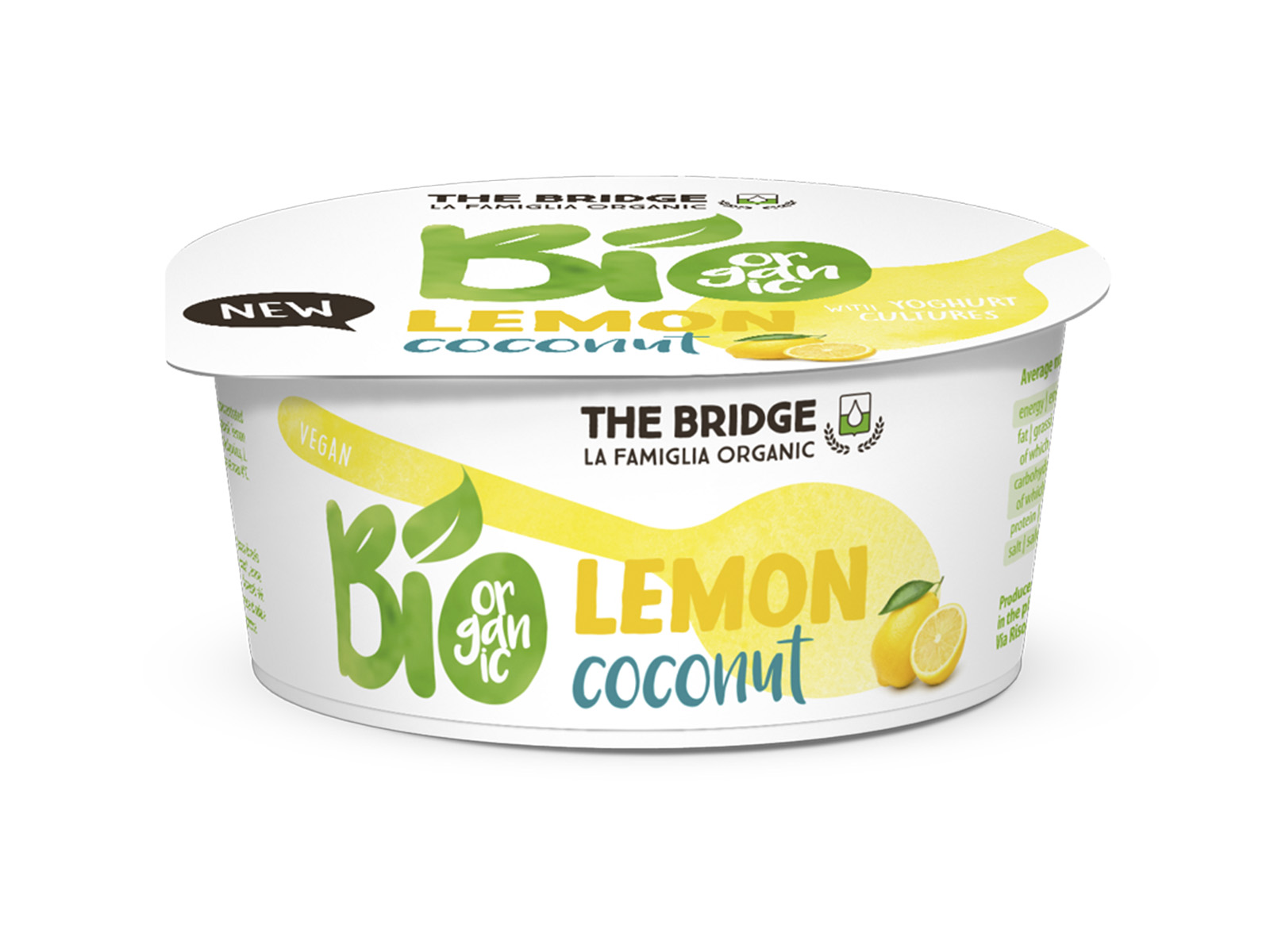 BIO THE BRIDGE CITROMOS KÓKUSZJOGHURT (GLUTÉNMENTES) 125G [H]