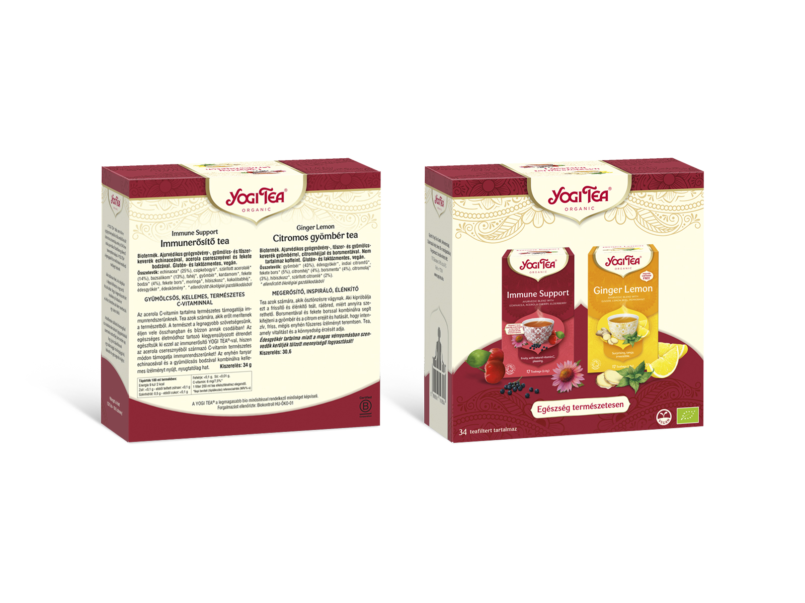 BIO YOGI TEA EGÉSZSÉG TERMÉSZETESEN SZETT 34DB