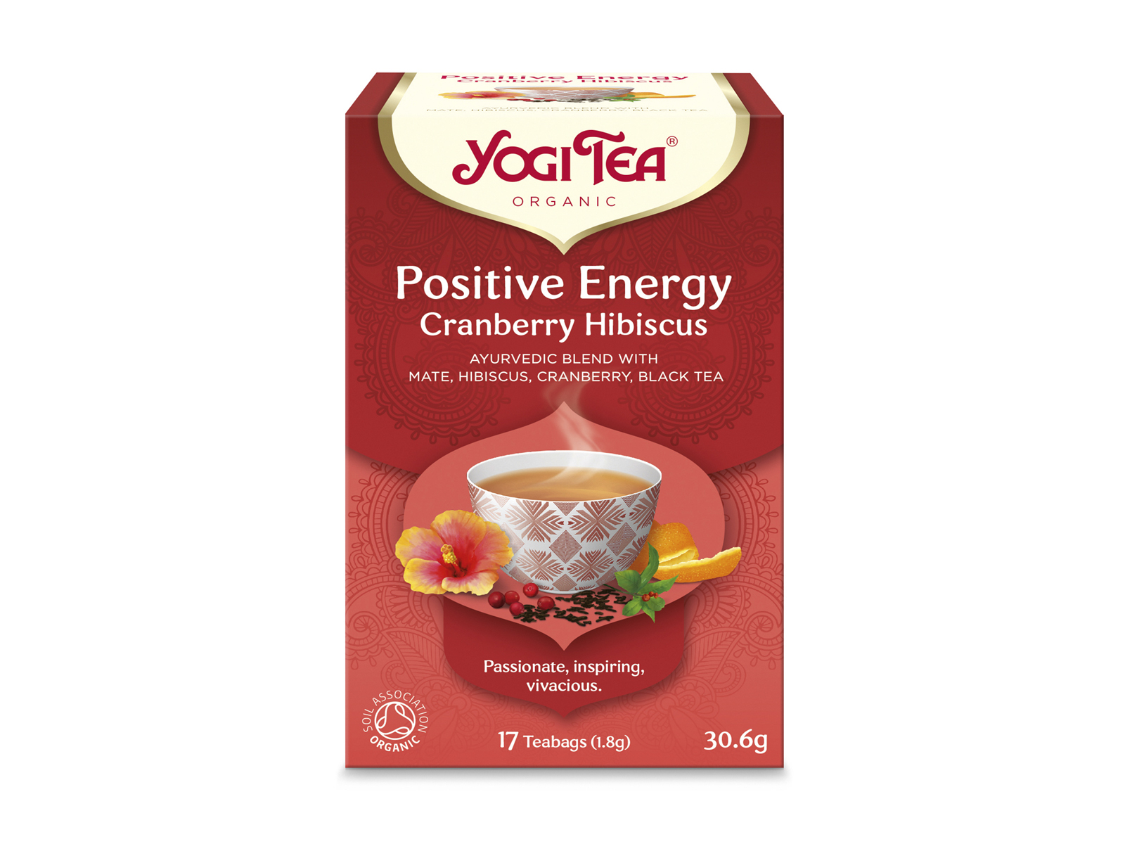 BIO YOGI TEA POZITÍV ENERGIA TŐZEGÁFONYÁVAL ÉS HIBISZKUSSZAL 17DB