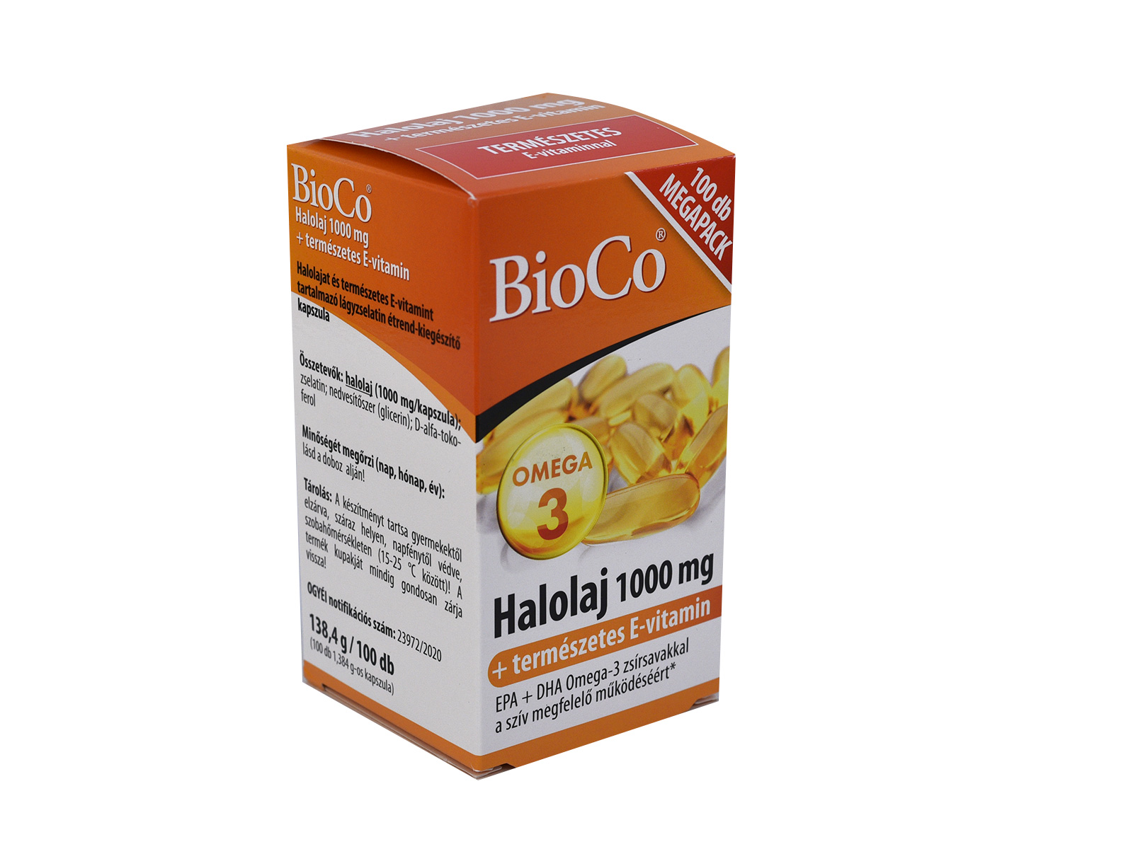 BIOCO HALOLAJ 1000MG 100DB
