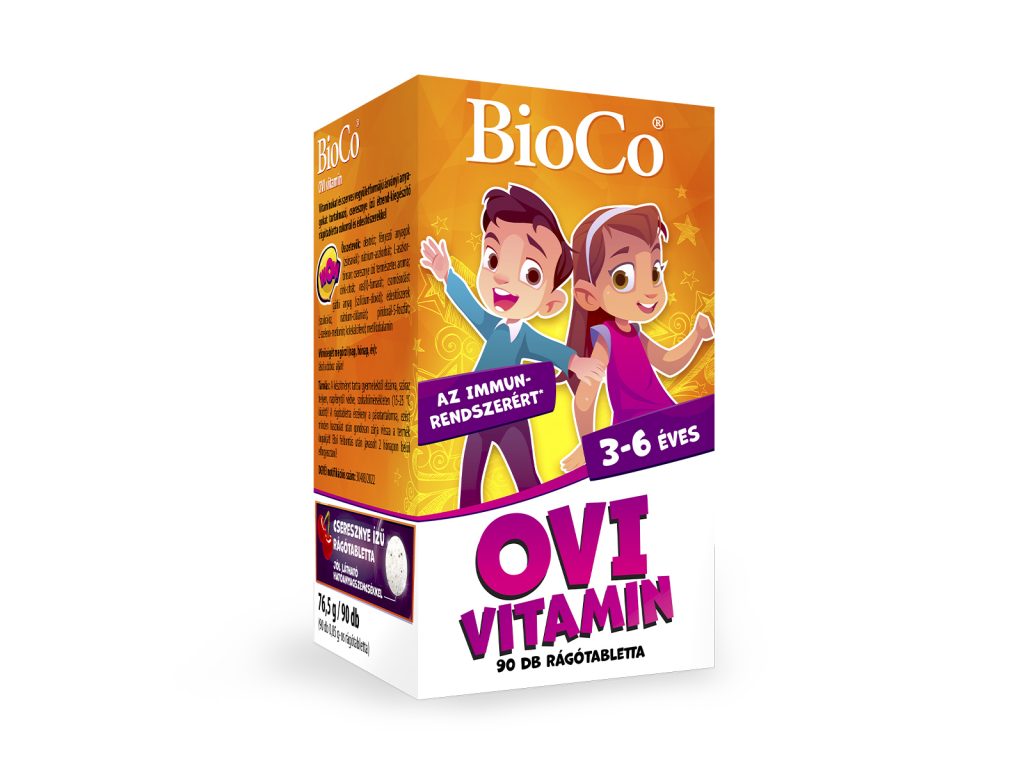 BIOCO OVI VITAMIN 3-6 ÉVESEKNEK RÁGÓTABLETTA 90DB