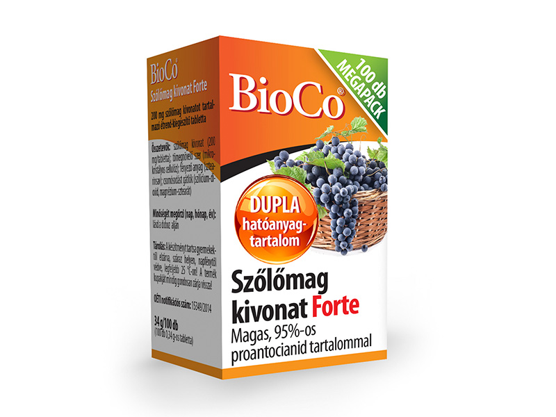 BIOCO SZŐLŐMAG KIVONAT FORTE TABLETTA MEGAPACK 100DB