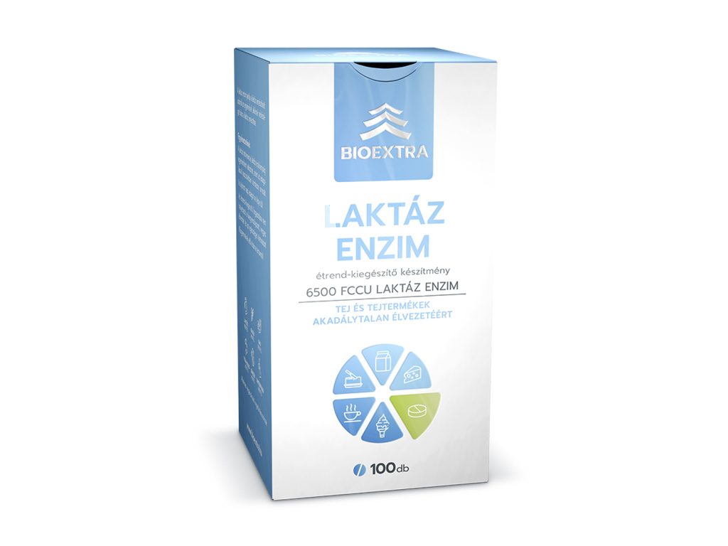 BIOEXTRA LAKTÁZ ENZIM 6500 FCCU ÉTREND-KIEGÉSZÍTŐ RÁGÓTABLETTA 100DB