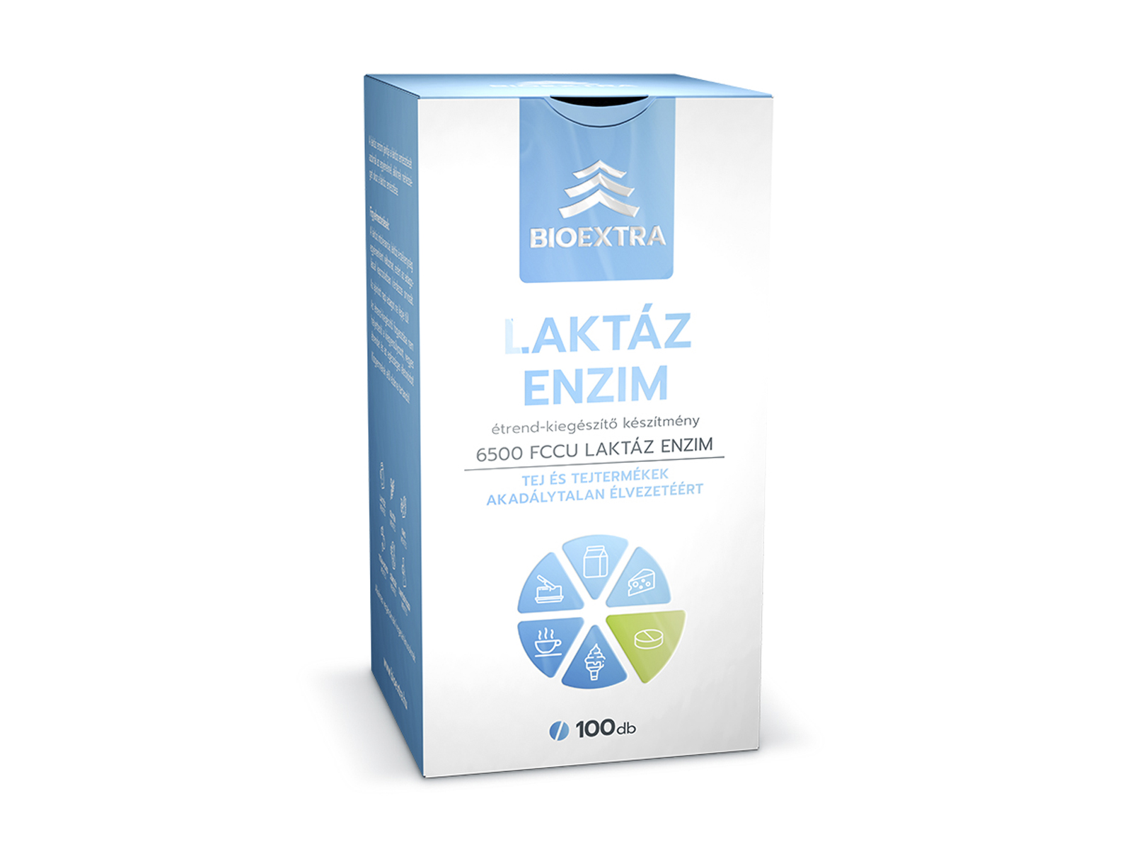 BIOEXTRA LAKTÁZ ENZIM 6500 FCCU ÉTREND-KIEGÉSZÍTŐ RÁGÓTABLETTA 100DB