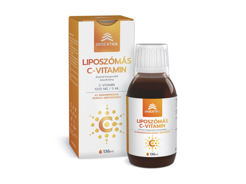 BIOEXTRA LIPOSZÓMÁS C-VITAMIN ÉTREND-KIEGÉSZÍTŐ FOLYADÉK 136ML