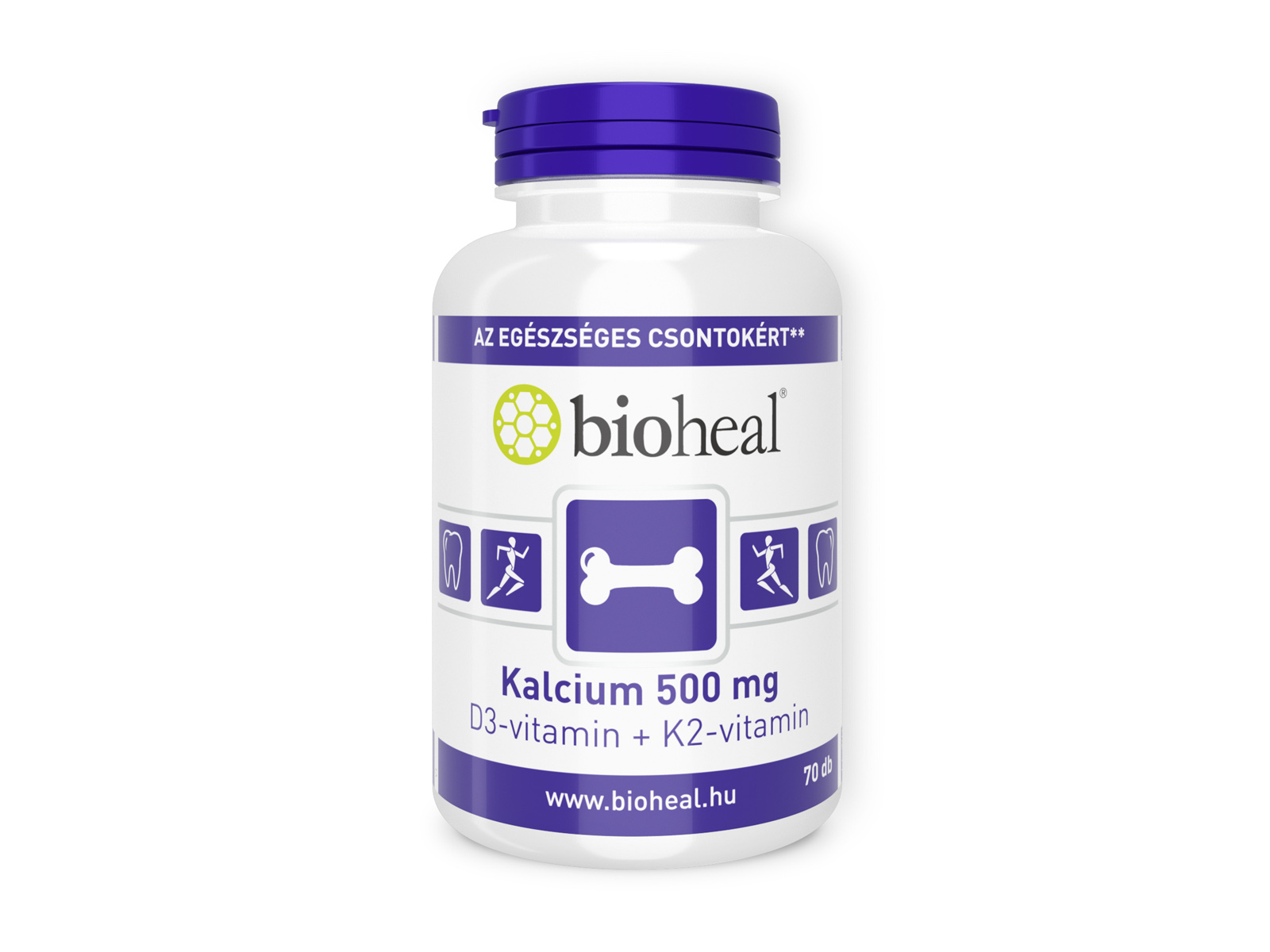 BIOHEAL KALCIUM 500MG + D3-VITAMIN + K2-VITAMIN 70DB