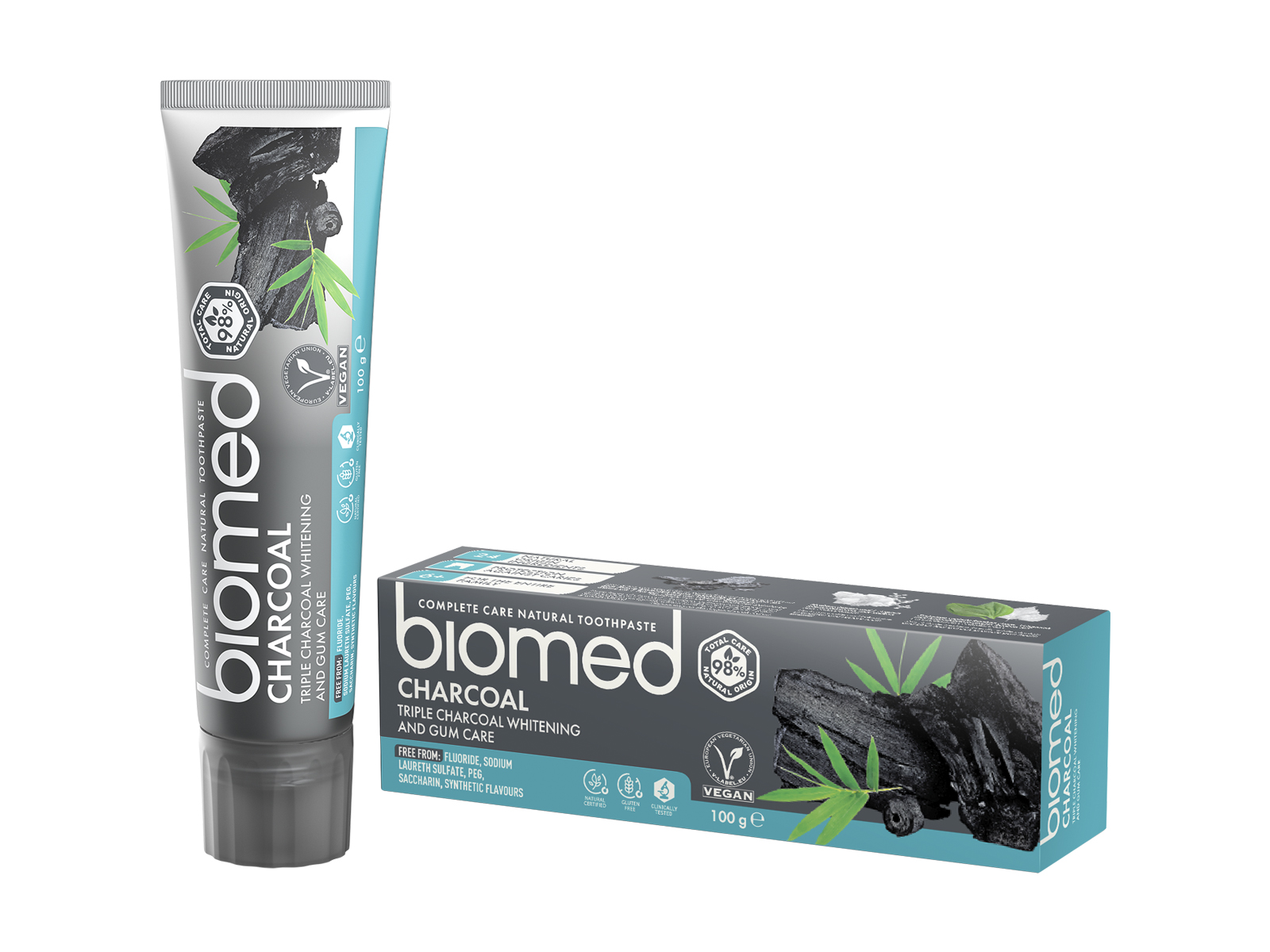 BIOMED CHARCOAL FOGKRÉM FLUORIDMENTES 100G