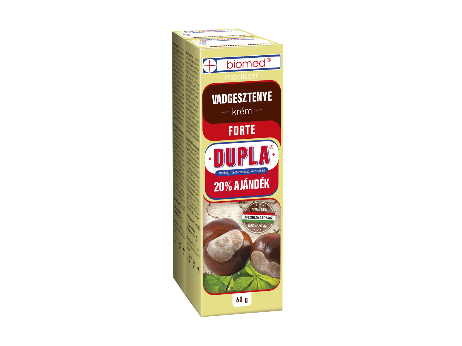 BIOMED VADGESZTENYE KRÉM FORTE DUPLA 2X60G