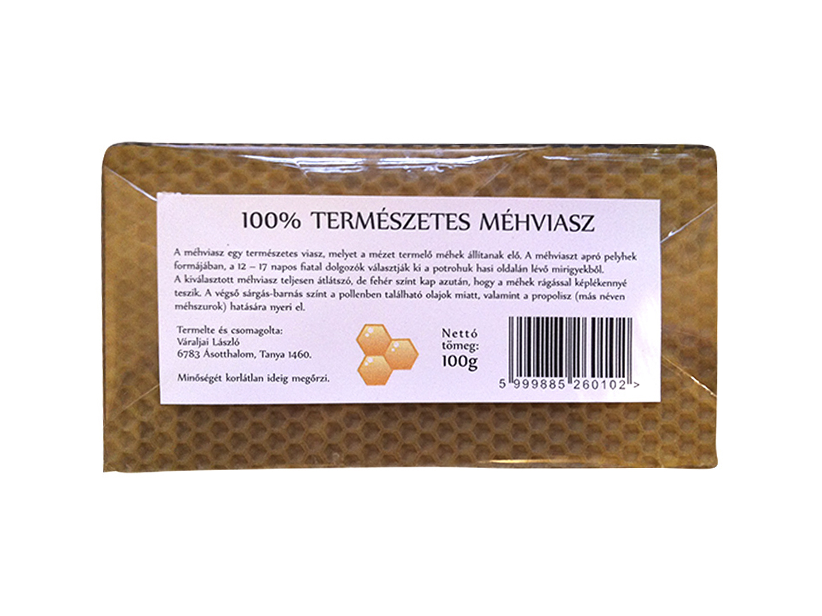 BIVALYOS TANYA TERMÉSZETES MÉHVIASZ 100% 9DB-OS