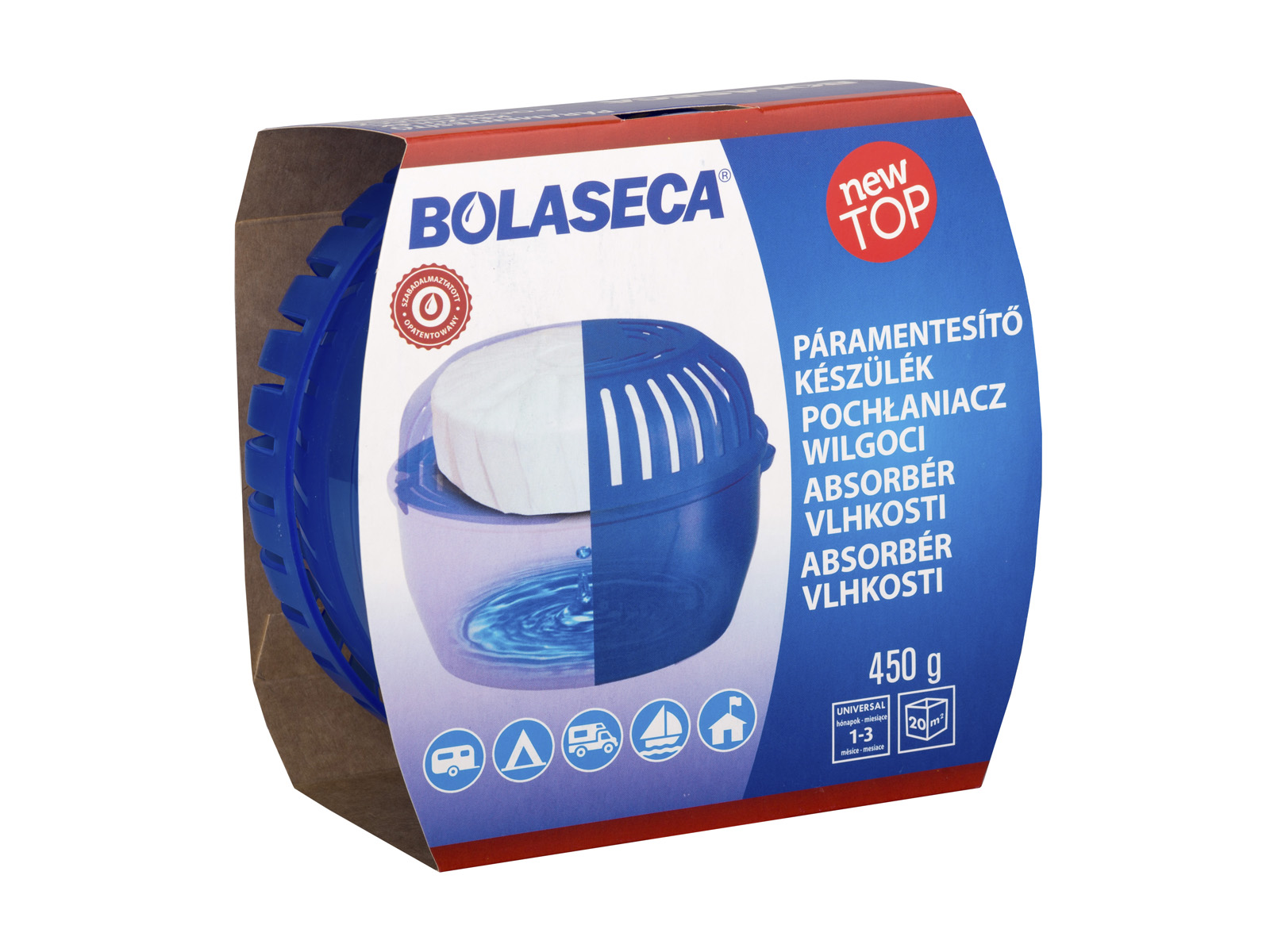 BOLASECA PÁRAMENTESÍTŐ KÉSZÜLÉK KÉK +1DB TABLETTA